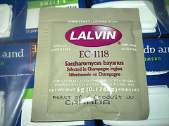 A packet of wine yeast